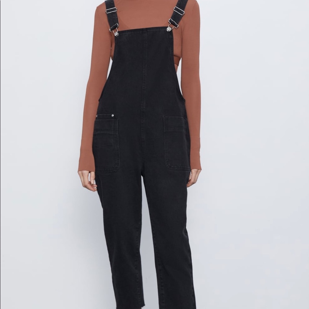 zara overalll denim